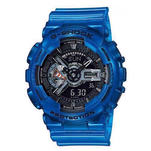 Image of Casio G-Shock blå resin med stål (5146) multifunktions quartz Herre ur, model GA-110CR-2AER